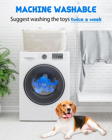 Dog Toys Squeaky, Interactive Plush Stuffed Octopus Tug of War Toy, Puppy Teething Pet Toy for Small Medium Large Dogs to Keep Them Busy in Kuwait