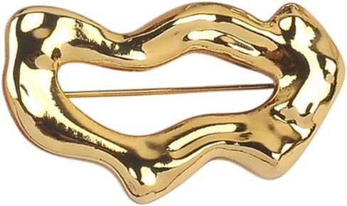 Trendy Irregular Geometric Shape Brooch Pin for Women Men Collar Brooches Lapel Pins Scarf Shawl Clip Bouquet Badge Boutonniere Corsage for Wedding Party Jewelry Dainty Dress Accessories in Saudi Arabia