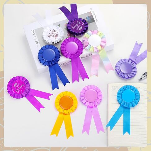 MECCANIXITY It's My Birth Ribbon شارة عيد ميلاد دبوس صفيح دبوس بروش للنساء والرجال ديكورات حفلات أعياد الميلاد، أسود in Saudi Arabia