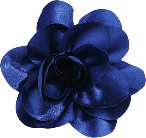 بروش زهرة الورد الساتان للنساء، دبابيس الزهور المصنوعة يدويًا ذات الطبقات العتيقة، بروش من القماش اللؤلؤي، إكسسوارات ملابس الشاطئ للزفاف in Kuwait