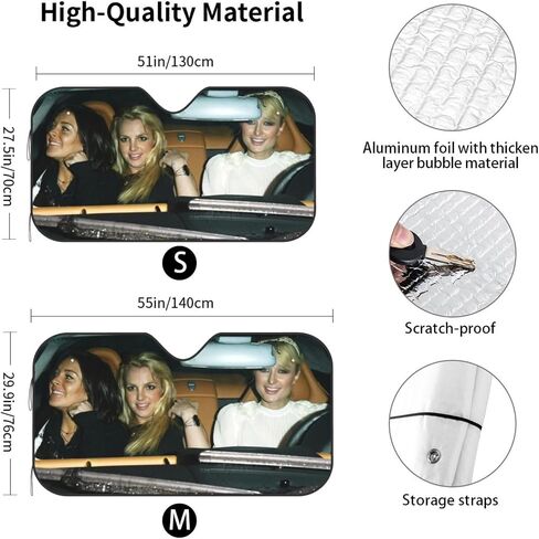 Funny Windshield Sun Shade for Car Sunshade for Car Windshield Covers Blocks Uv Rays Automotive Interior Sun Protection 51 X 27.5 in in Saudi Arabia