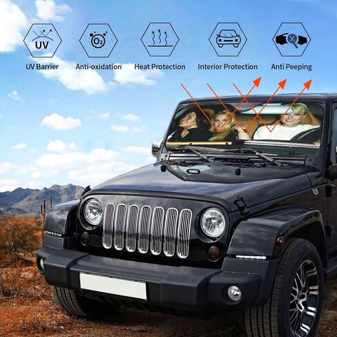 Funny Windshield Sun Shade for Car Sunshade for Car Windshield Covers Blocks Uv Rays Automotive Interior Sun Protection 51 X 27.5 in in Saudi Arabia