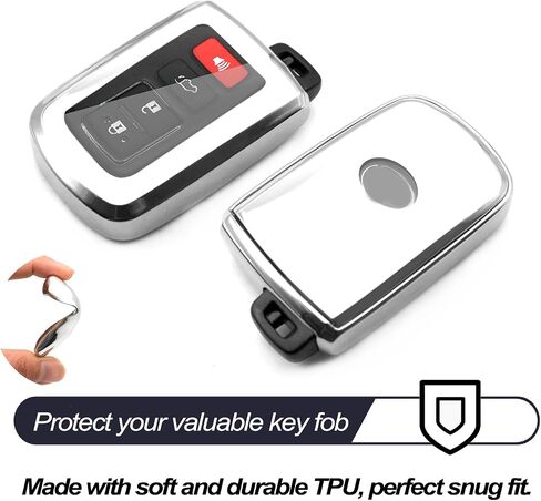 MECHCOS مناسب لغطاء Toyota Key Fob مناسب Tacoma 4Runner Highlander Sequoia Corolla RAV4 Land Cruise Prius C Key Fob غطاء حافظة TPU حامل جهاز تحكم عن بعد ملحقات كم حماية أحمر in Kuwait