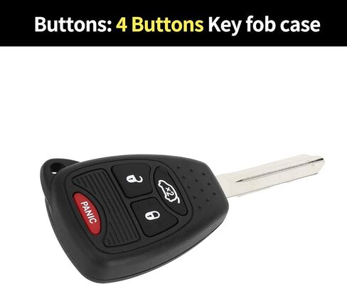 X AUTOHAUX Key Shell Case Keyless Entry Remote Key Fob Replacement Case for Jeep Compass 2007-2016 4 Buttons OHT692713AA M3N5WY72XX in Saudi Arabia