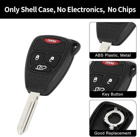X AUTOHAUX Key Shell Case Keyless Entry Remote Key Fob Replacement Case for Jeep Compass 2007-2016 4 Buttons OHT692713AA M3N5WY72XX in Saudi Arabia