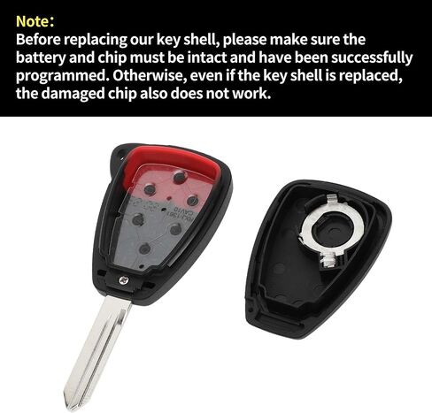 X AUTOHAUX Key Shell Case Keyless Entry Remote Key Fob Replacement Case for Jeep Compass 2007-2016 4 Buttons OHT692713AA M3N5WY72XX in Saudi Arabia