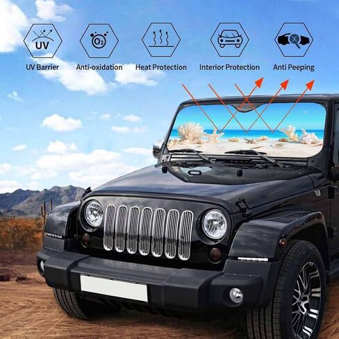 Chess Board Windshield Sun Shade Black and White Checker Board Front Window Shades for Car Accessories Sun Heat UV Rays Visor for Universal Cars 51 x 27.5 Inch in Saudi Arabia
