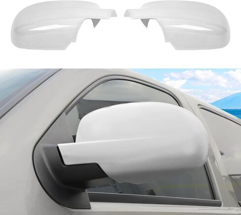 CheroCar Rearview Mirror Fully Caps Cover Fit for 2007-2014 Chevy Silverado GMC Sierra Avalanche Tahoe Suburban Yukon Escalade ESV Left Right Side Mirror Cover(Black) in Saudi Arabia