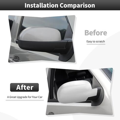CheroCar Rearview Mirror Fully Caps Cover Fit for 2007-2014 Chevy Silverado GMC Sierra Avalanche Tahoe Suburban Yukon Escalade ESV Left Right Side Mirror Cover(Black) in Saudi Arabia