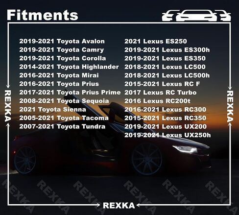 Rexka 20 Sets Fender Liner Screw & Screw Grommet Kit for Toyota Lexus Sequoia Sienna Tacoma Tundra Camry Corolla Mirai Prius 90189-06236 90159-60496 in Saudi Arabia