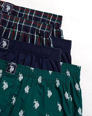 U.S. Polo Assn. Men's Underwear - Woven Boxers with Functional Fly (6 Pack) in Kuwait