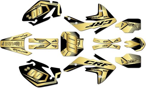Graphics Kit for Honda CRF150R (2007-2023) UNIT Series Red-blue 16 Mil - Dirt bike Custom Racing Graphics Decals Stickers Kit, no-plastics in Saudi Arabia