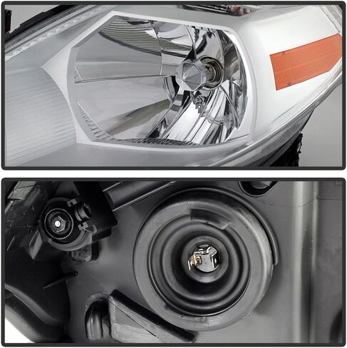 ACANII - For 2007 2008 2009 2010 2011 2012 Nissan Versa Chrome Headlights Headlamps Assembly Set Driver & Passenger Side in Saudi Arabia