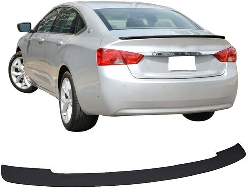 Trunk Spoiler Compatible with 2014-2021 Chevy Impala, Factory Style ABS Unpainted Trunk Boot Lip Spoiler Wing Add On Deck Lid by IKON MOTORSPORTS, 2015 2016 2017 2018 in Saudi Arabia