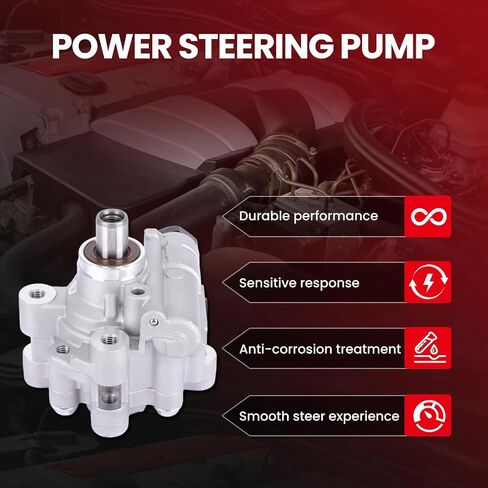 MOCA Power Steering Pump fits For Chrysler 2007-2010 Sebring 2.7L 3.5L, 2008-2010 Town & Country 3.3L 3.8L 4.0L, For Dodge 2008-2010 Avenger 2.7L 3.5L, 2008-2010 Grand Caravan 3.3L in Saudi Arabia