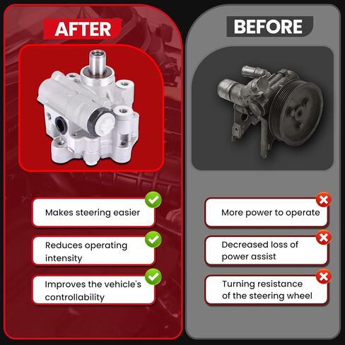 MOCA Power Steering Pump fits For Chrysler 2007-2010 Sebring 2.7L 3.5L, 2008-2010 Town & Country 3.3L 3.8L 4.0L, For Dodge 2008-2010 Avenger 2.7L 3.5L, 2008-2010 Grand Caravan 3.3L in Saudi Arabia