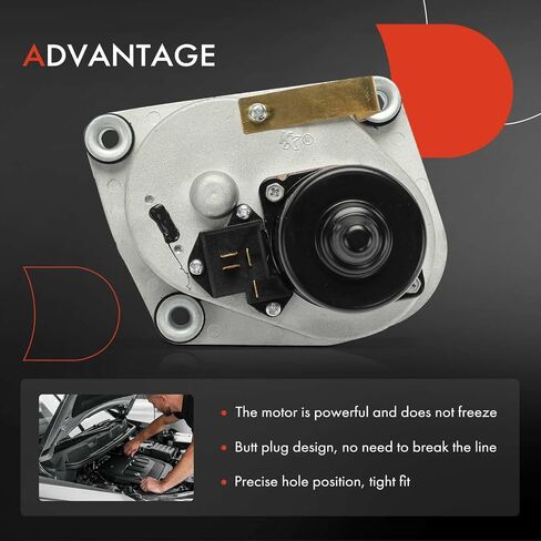 A-Premium Front Windshield Wiper Motor Compatible with Dodge Mini Ram, Dart, Ramcharger, Rampage, 400 & Chrysler Town & Country, Daytona, E Class, Laser & Plymouth Caravelle, Duster, Gran Fury, Scamp in Saudi Arabia