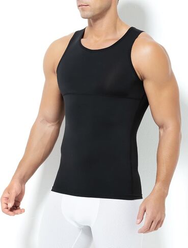 Men's Compression Vest Body Shaper Slimming Tank Tops Undershirts Shapewear in Saudi Arabia