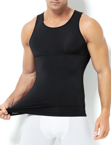 Men's Compression Vest Body Shaper Slimming Tank Tops Undershirts Shapewear in Saudi Arabia