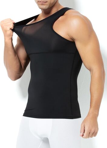 Men's Compression Vest Body Shaper Slimming Tank Tops Undershirts Shapewear in Saudi Arabia
