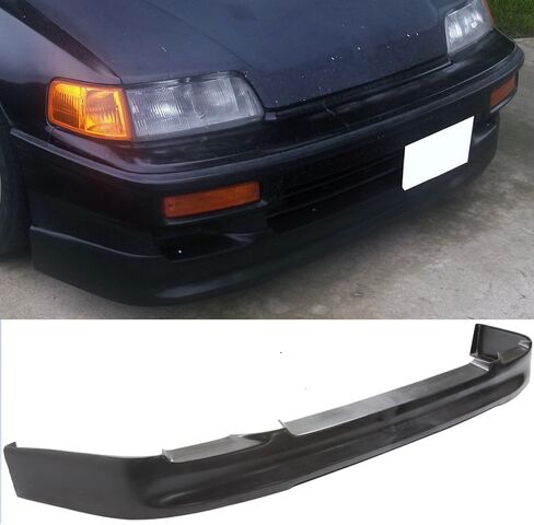 الشفة الأمامية الممتصة للصدمات متوافقة مع 1990-1991 HONDA CRX SI، CS Style PU Black Front Lip Spoiler Splitter Air Dam Chin Diffuser Add on by IKON MOTORSPORTS in Saudi Arabia