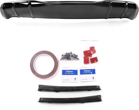 IKON MOTORSPORTS, Rear Diffuser Compatible With 2022-2026 Honda Civic 11th Gen Sedan 4-Door, MD Style Matte Black PP Rear Bumper Diffuser Lip Added on Bodykit Replacement in Saudi Arabia