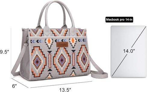 Wrangler Large Tote Bag with Compartments Western Shoulder Bag for Women Work in Kuwait