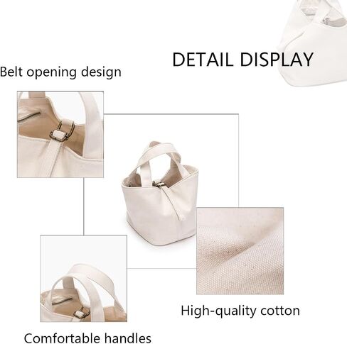 YONBEN® Tote Bucket Bag -Simple and Comfortable Handbag with Belt Opening Design Lightweight and Versatile Bucket Bag in Saudi Arabia
