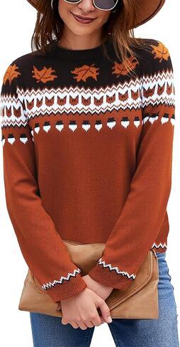 هالوين اليقطين سترة المرأة الخريف طويلة الأكمام متماسكة البلوزات القط ليف البلوز القمم Crewneck ملابس غير رسمية in Kuwait