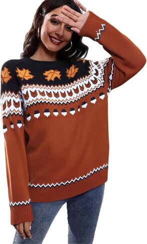 هالوين اليقطين سترة المرأة الخريف طويلة الأكمام متماسكة البلوزات القط ليف البلوز القمم Crewneck ملابس غير رسمية in Kuwait
