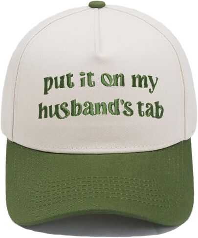 Put It On My Husband's Tab Funny Trucker Hats Women Vintage Adjustable Baseball Cap Embroidery Fashion Trucker Hat in Saudi Arabia