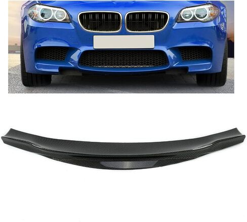 KUAFU المصد الأمامي مركز الذقن الشفاه المفسد متوافق مع 2012-2017 BMW F10 M5 طقم الجسم الفاصل الأمامي من ألياف الكربون R Style in Saudi Arabia