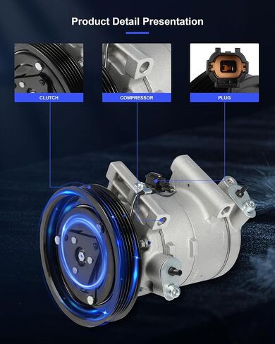 ECCPP AC Compressor with Clutch 2001-2004 Fit for Nissan Frontier Xterra 3.3L Air Conditioning Compressor in Saudi Arabia
