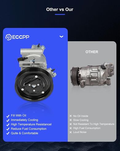 ECCPP AC Compressor with Clutch 2001-2004 Fit for Nissan Frontier Xterra 3.3L Air Conditioning Compressor in Saudi Arabia