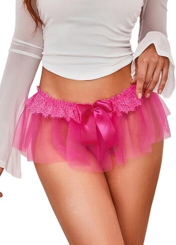 Oyoangle Women's Lace Sheer Bowknot Thong Banties Low Rise Rise Shuffle Lingerie Lingerie in Kuwait