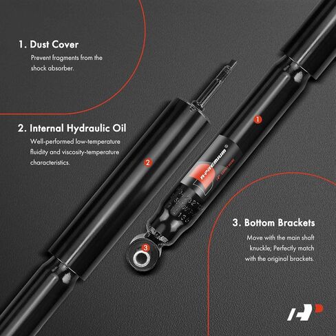 A-Premium Rear Shock Absorber Compatible with Ford Crown Victoria & Lincoln Town Car & Mercury Grand Marquis, 2003-2011, 2-PC Set in Saudi Arabia