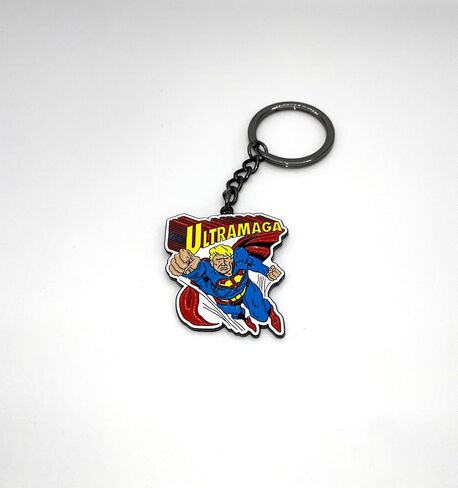 Donald Trump President MAGA Metal Ceramic superhero Keychain for Bags, Keys, and Backpacks - Durable and Hilariously Funny Unique Design in Saudi Arabia