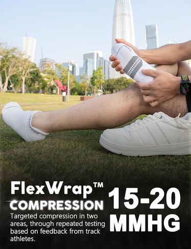 Coolmax Bamboo Viscose Compression Tab Running No Show Socks Men Moisture Wicking Cushioned Anti-Blister in Kuwait
