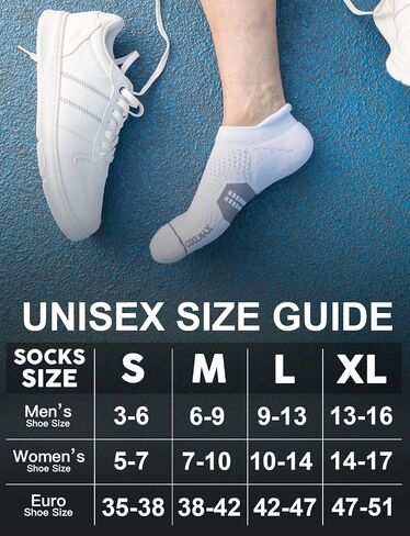 Coolmax Bamboo Viscose Compression Tab Running No Show Socks Men Moisture Wicking Cushioned Anti-Blister in Kuwait