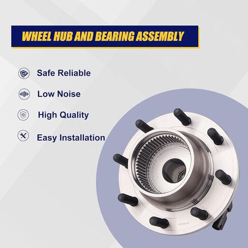 KUSATEC 515025 Front Wheel Bearing and Hub Assembly Compatible with Ford F-250 F-350 F-450 F-550 Super Duty 1999 2000 2001 2002 2003 2004, 8Lugs w/ABS in Saudi Arabia