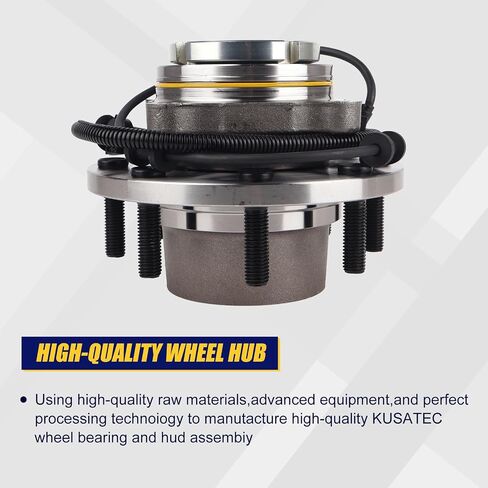 KUSATEC 515025 Front Wheel Bearing and Hub Assembly Compatible with Ford F-250 F-350 F-450 F-550 Super Duty 1999 2000 2001 2002 2003 2004, 8Lugs w/ABS in Saudi Arabia