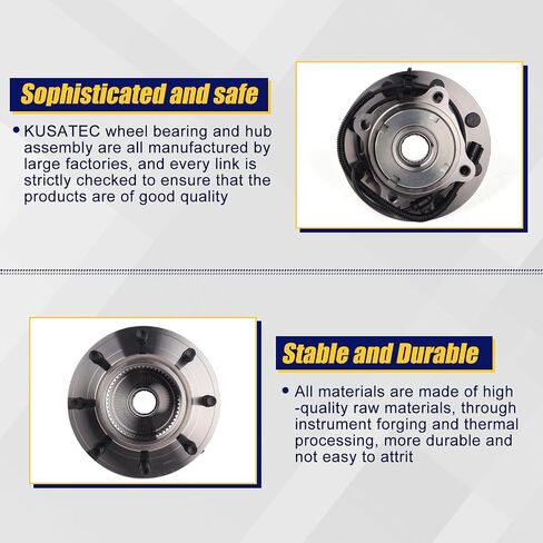 KUSATEC 515025 Front Wheel Bearing and Hub Assembly Compatible with Ford F-250 F-350 F-450 F-550 Super Duty 1999 2000 2001 2002 2003 2004, 8Lugs w/ABS in Saudi Arabia