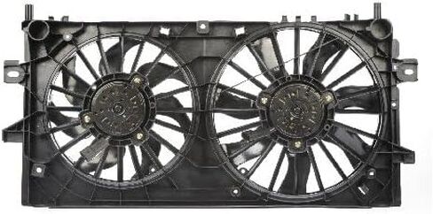 Dual Radiator Fan Assembly - Compatible with 2006-2013 Chevy Impala (Fits 2006-2011 3.9L V6 Models with Police Package) in Saudi Arabia