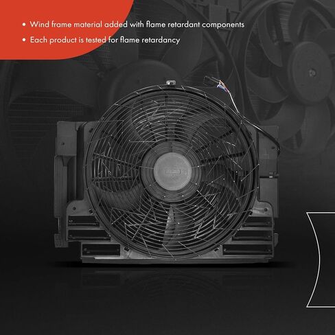A-Premium Engine Radiator Cooling Fan Assembly Compatible with BMW E53 Series X5 2000-2006, Sport Utility, Replace# 64546921381, 64546921940 in Saudi Arabia