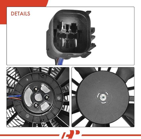 A-Premium Engine Radiator Cooling Fan Assembly Compatible with BMW E53 Series X5 2000-2006, Sport Utility, Replace# 64546921381, 64546921940 in Saudi Arabia