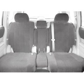 CalTrend Center 40/20/40 Split Bench Seats, O.E. Velour Seat Covers for 2004-2009 Chrysler Aspen|Dodge Durango Light Grey Light Grey Classic Insert and Trim in Saudi Arabia