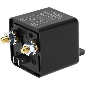QWORK 200A 12V مرحل الخدمة المستمرة، 4 دبوس SPST مفتاح شحن مقسم عالي التيار، مرحل التحكم في التشغيل/الإيقاف in Saudi Arabia