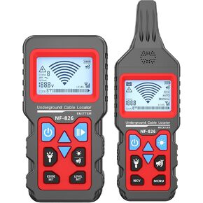 NF-826 Underground Wire Locator, AC/DC 12 to 400V (NVC) Rechargeable 3-4 Feet Deepth Underground Cable Locator, Wall Pipeline Buried Wire Detector, Fuse, Switch, Short Circuit Breaker Cable Tracer in Saudi Arabia