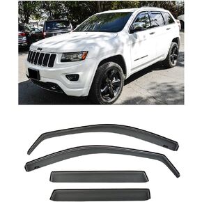 for 2011-2021 Jeep Grand Cherokee | EOS Visors in-Channel Style Smoke Tinted Side Vents Window Rain Guard Deflectors in Saudi Arabia