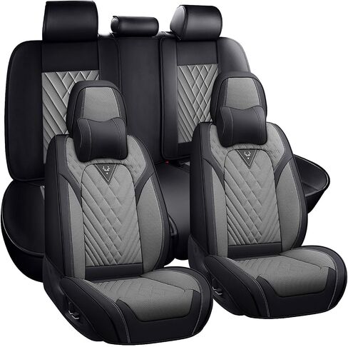 Seat Covers for Chevy Equinox EV 2024-2025,Front Seats Back Seat Covers,Car Seat Cover Waterproof,Car Seat Covers All Weather(Luxury 5 Seats, Black Gray) in Kuwait